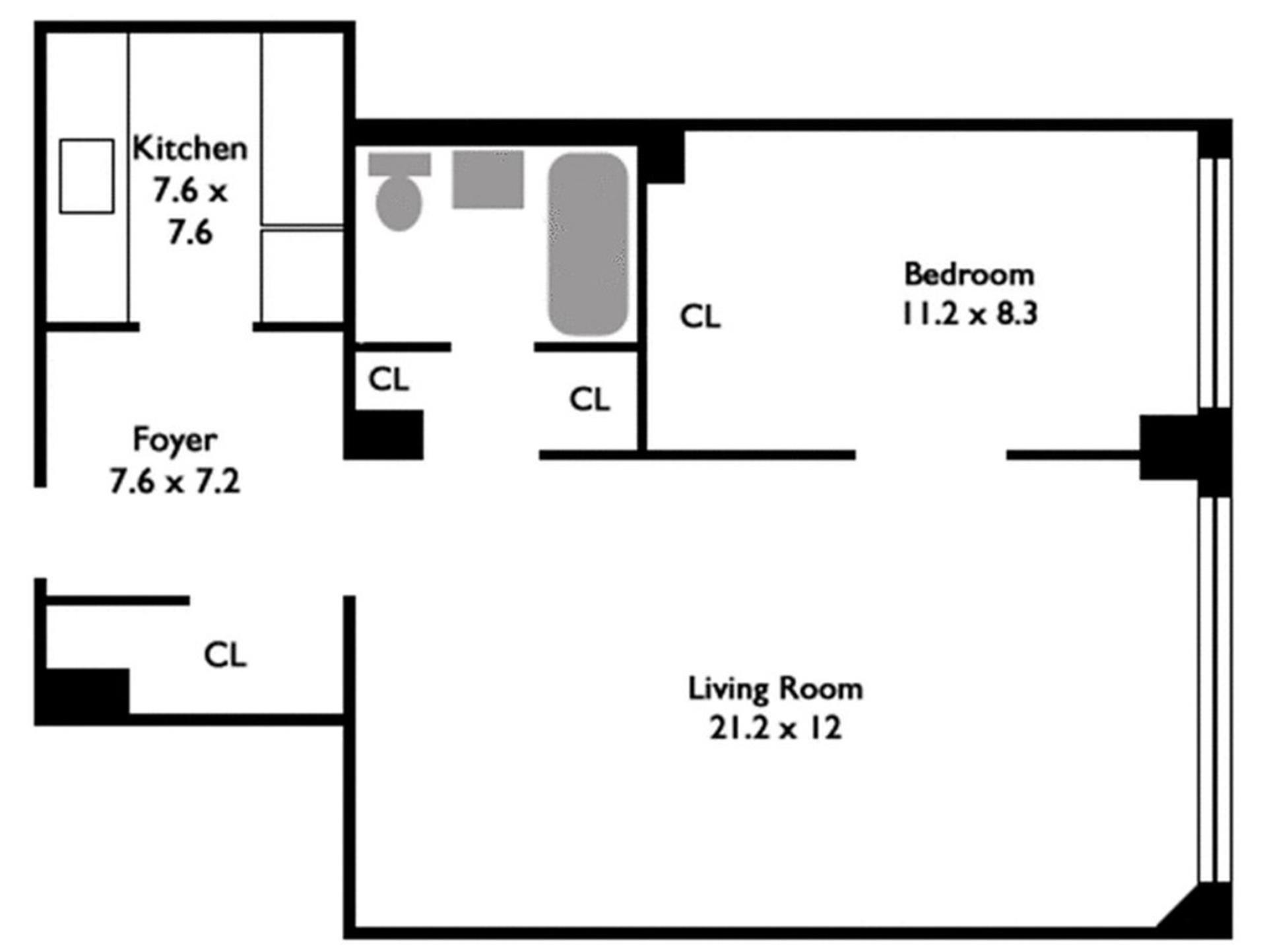 Floorplan for 301 East 64th Street, 5K