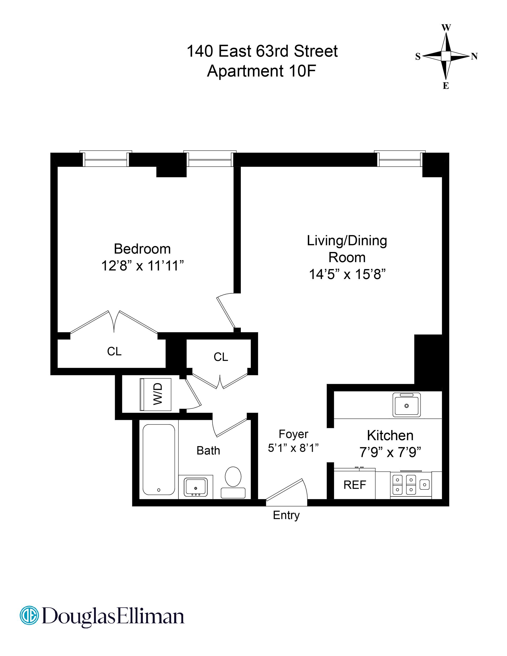 Floorplan for 140 East 63rd Street, 10F