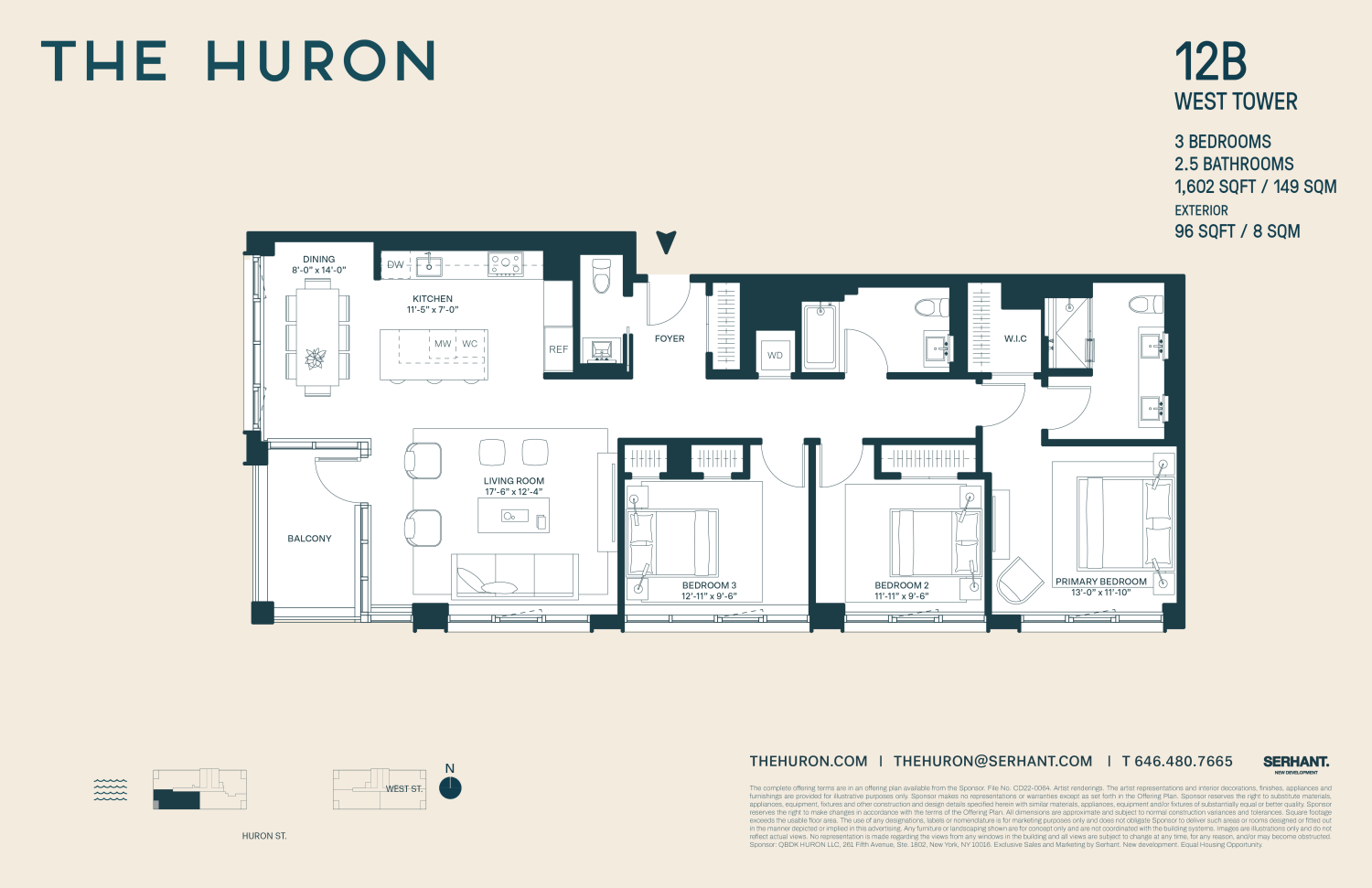 Floorplan for 29 Huron Street, 12BW