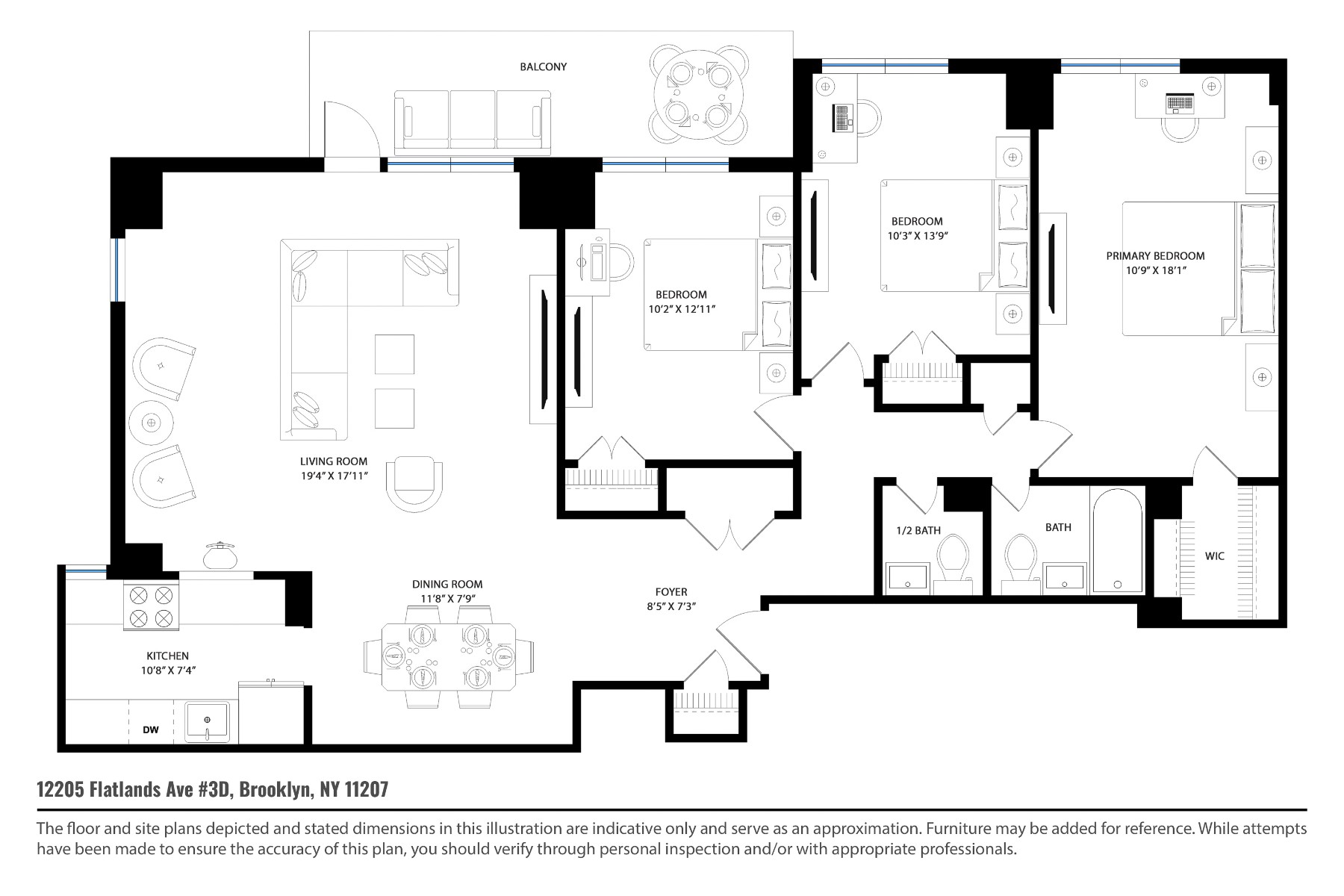 Floorplan for 12205 Flatlands Avenue, 3D