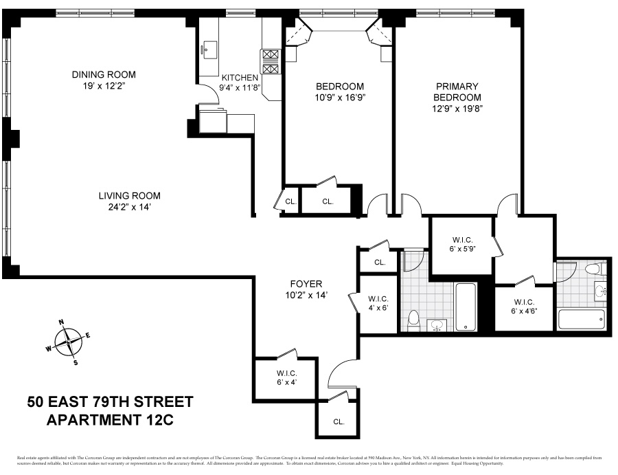 Floorplan for 50 East 79th Street, 12C