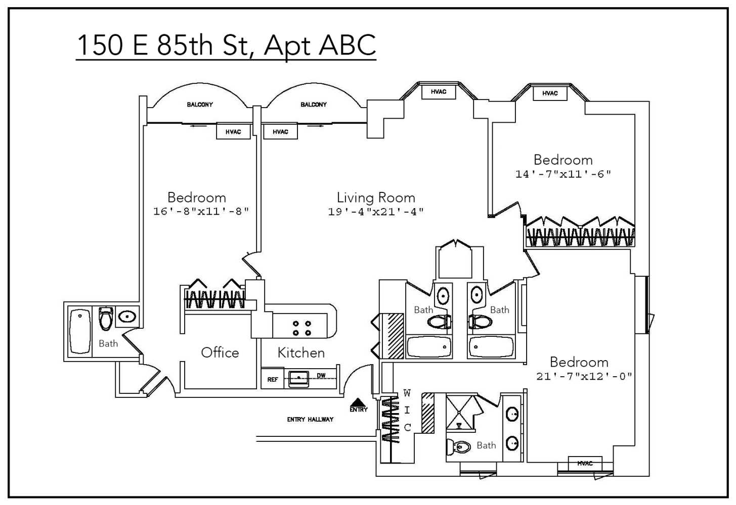 Floorplan for 150 East 85th Street, 8ABC