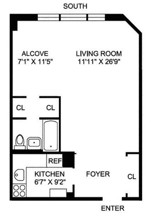 Floorplan for 145 East 15th Street, 7C