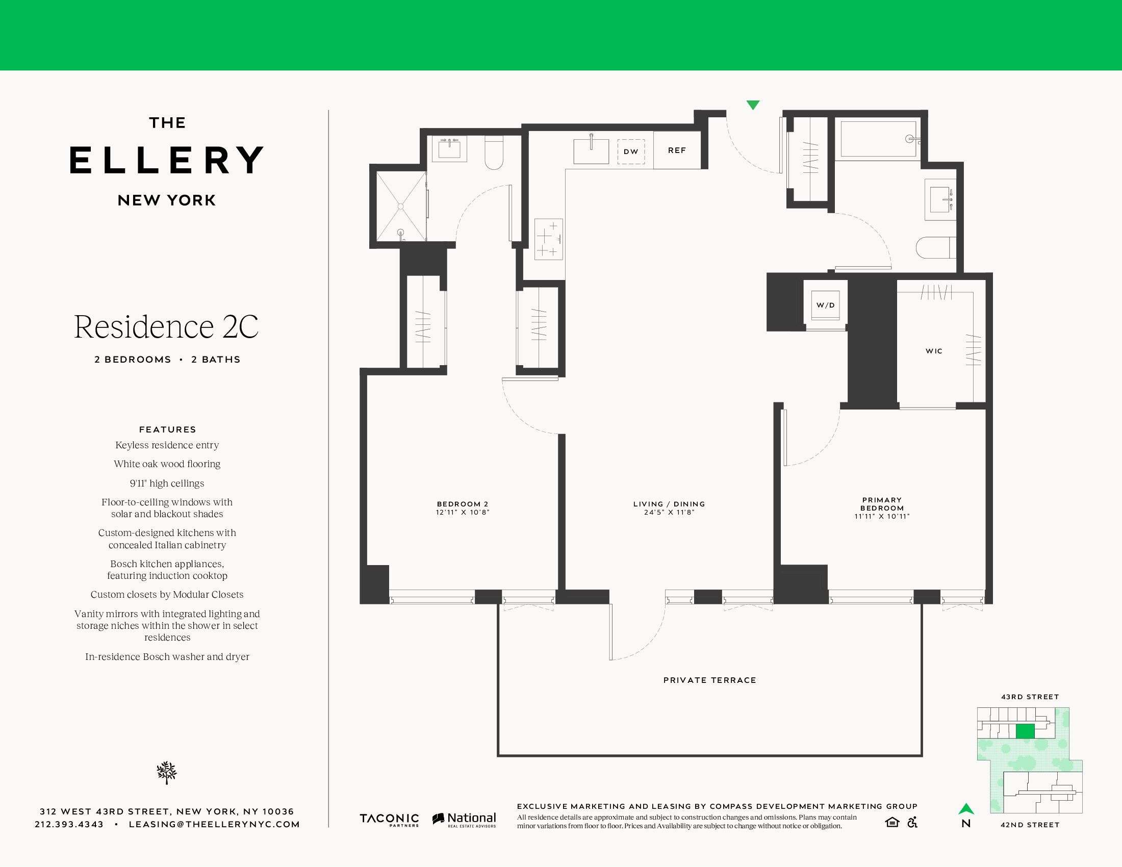 Floorplan for 312 West 43rd Street, 2C