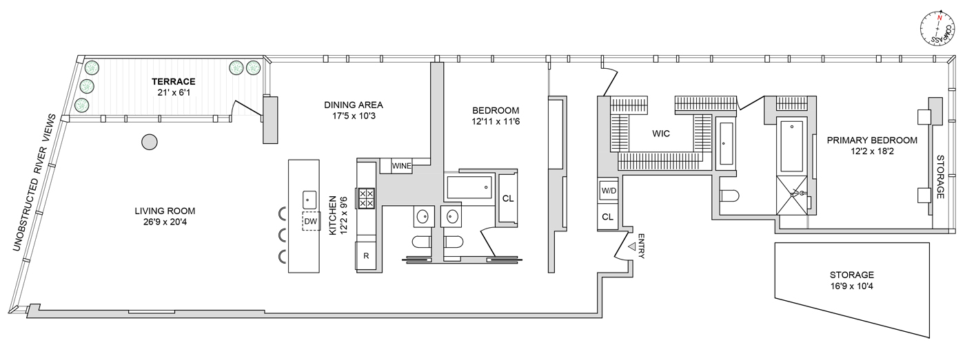 Floorplan for 165 Charles Street, 12