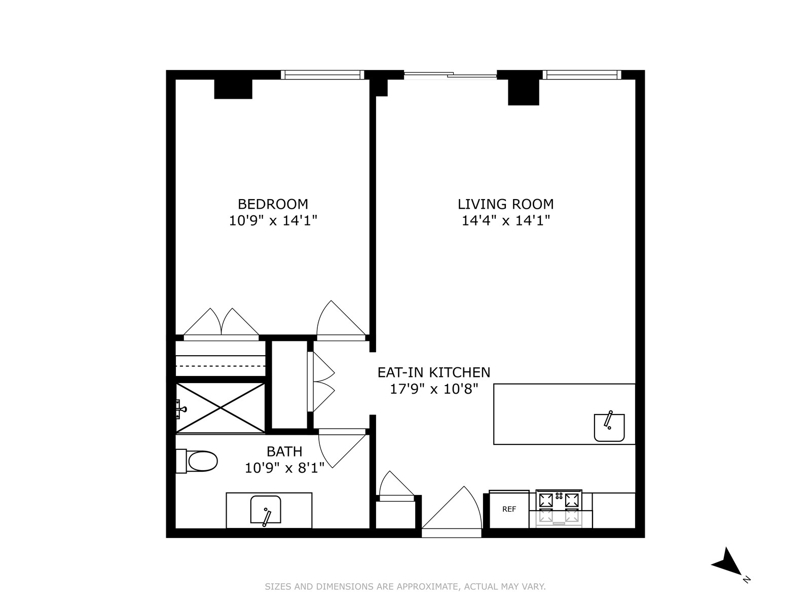 Floorplan for 311 Greenwich Street, 5E