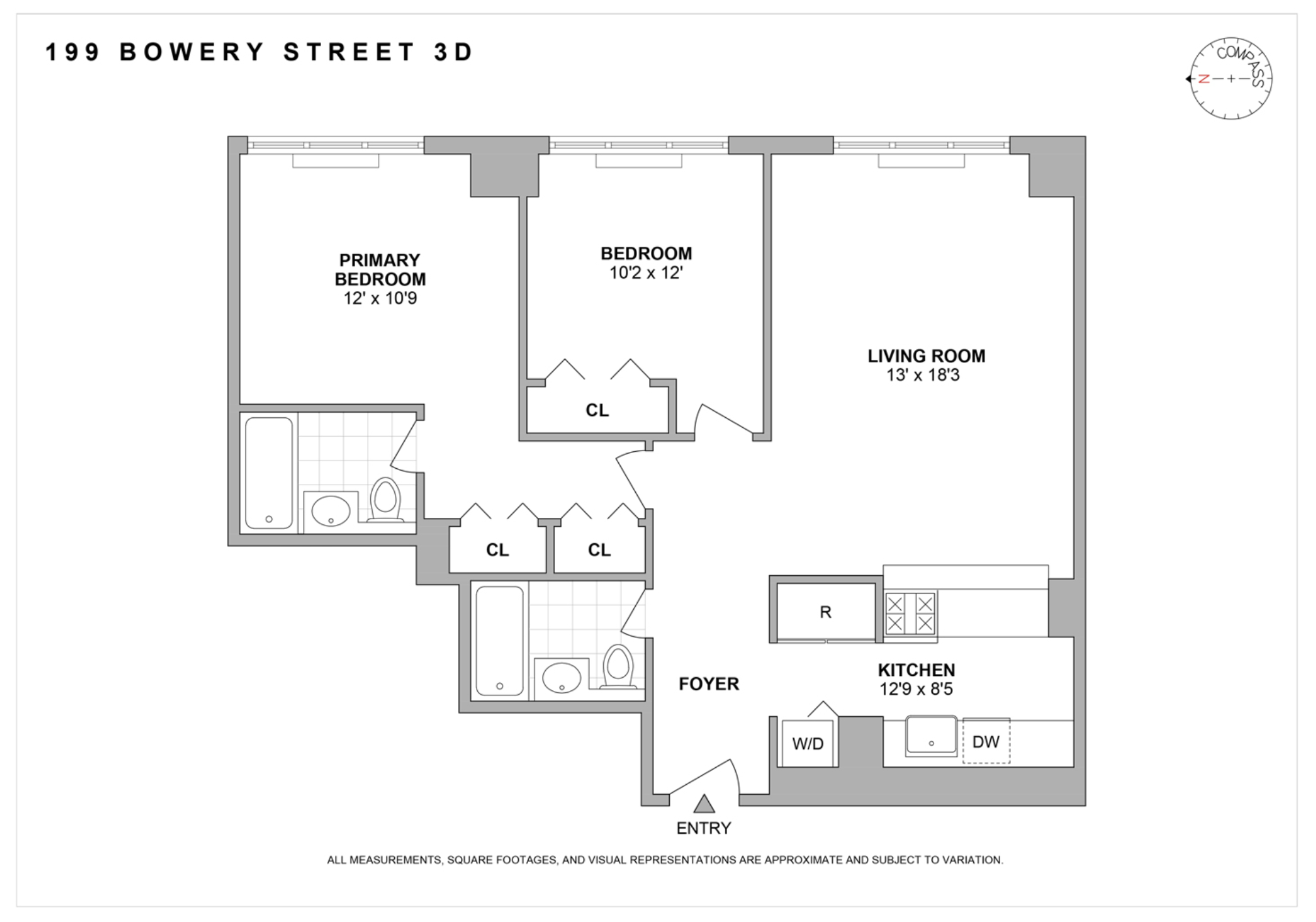 Floorplan for 199 Bowery, 3D