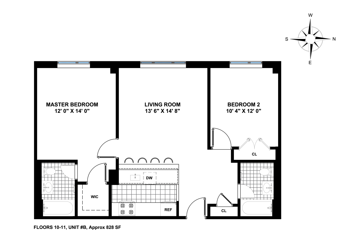 Floorplan for 225 8th Avenue, 11B