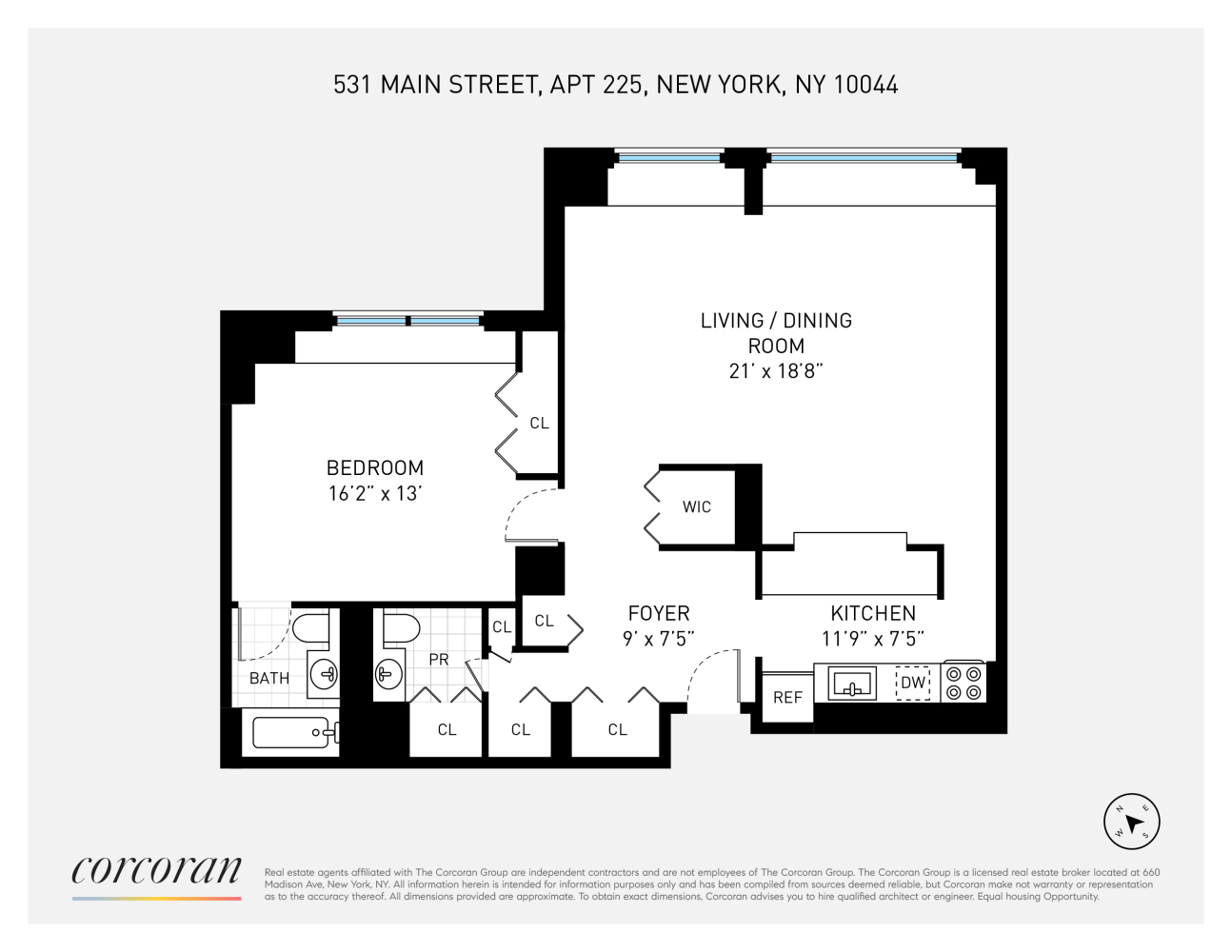 Floorplan for 531 Main Street, 225