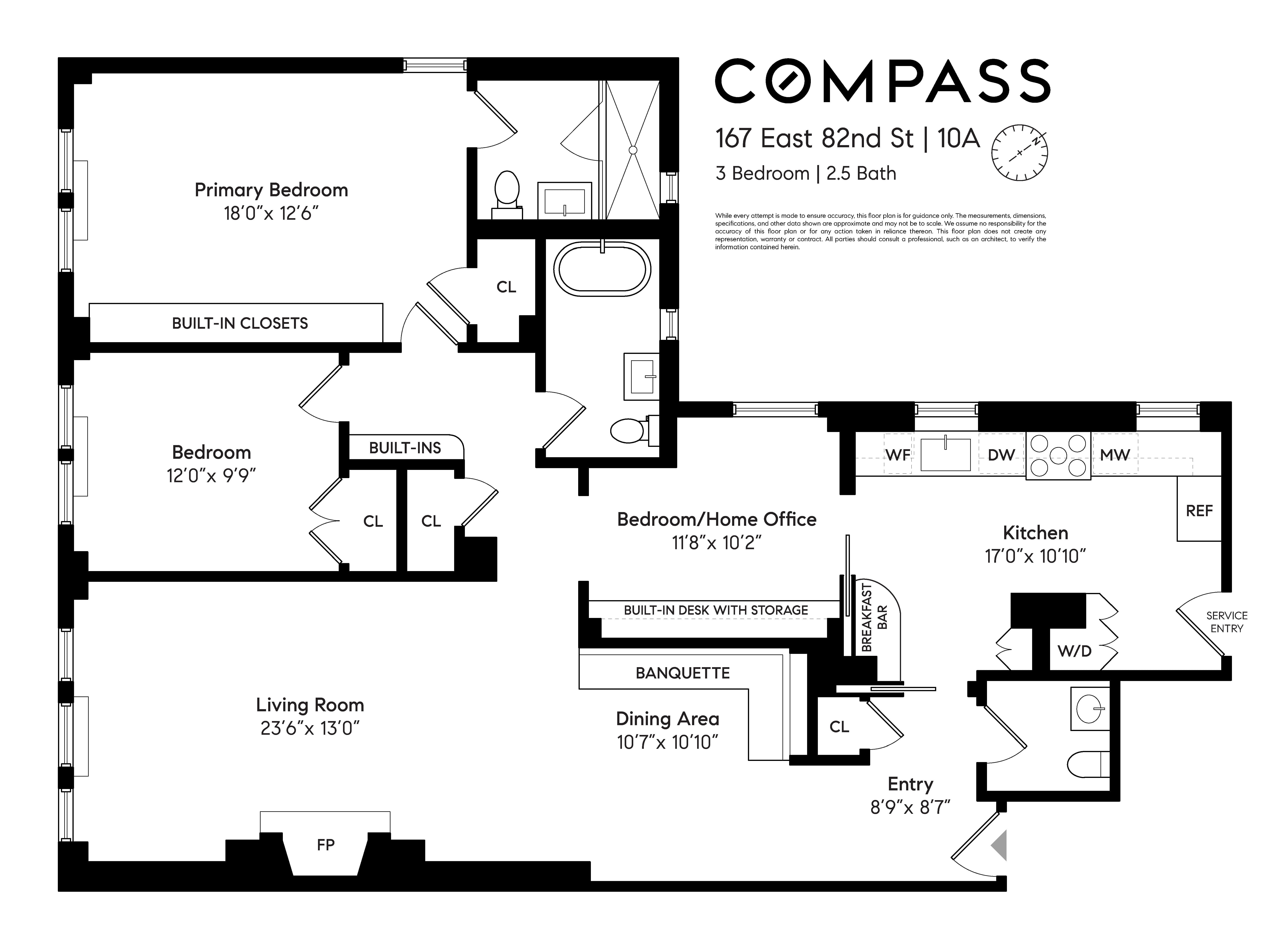 Floorplan for 167 East 82nd Street, 10A