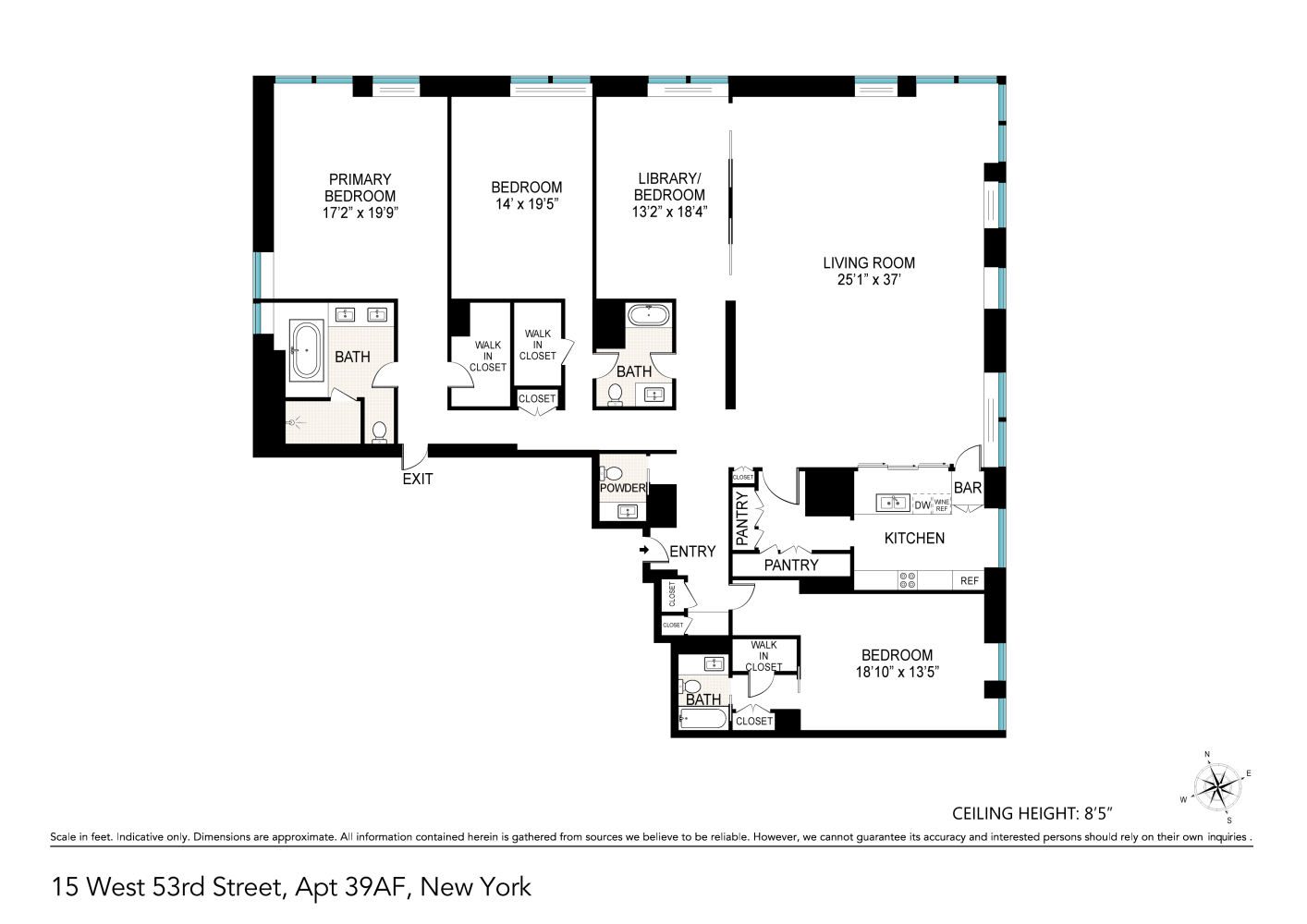 Floorplan for 15 West 53rd Street, 39AF