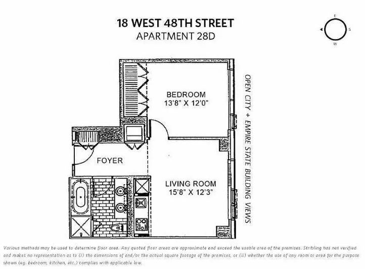 Floorplan for 18 West 48th Street, 28D