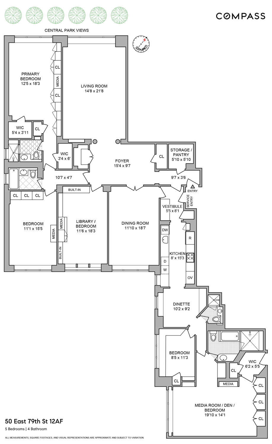 Floorplan for 50 East 79th Street, 12AF