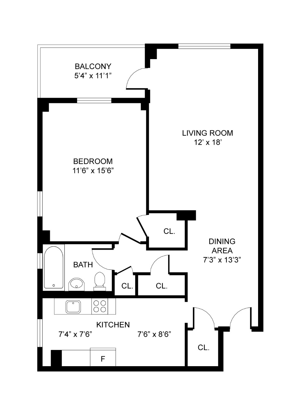 Floorplan for 570 Grand Street, H1206