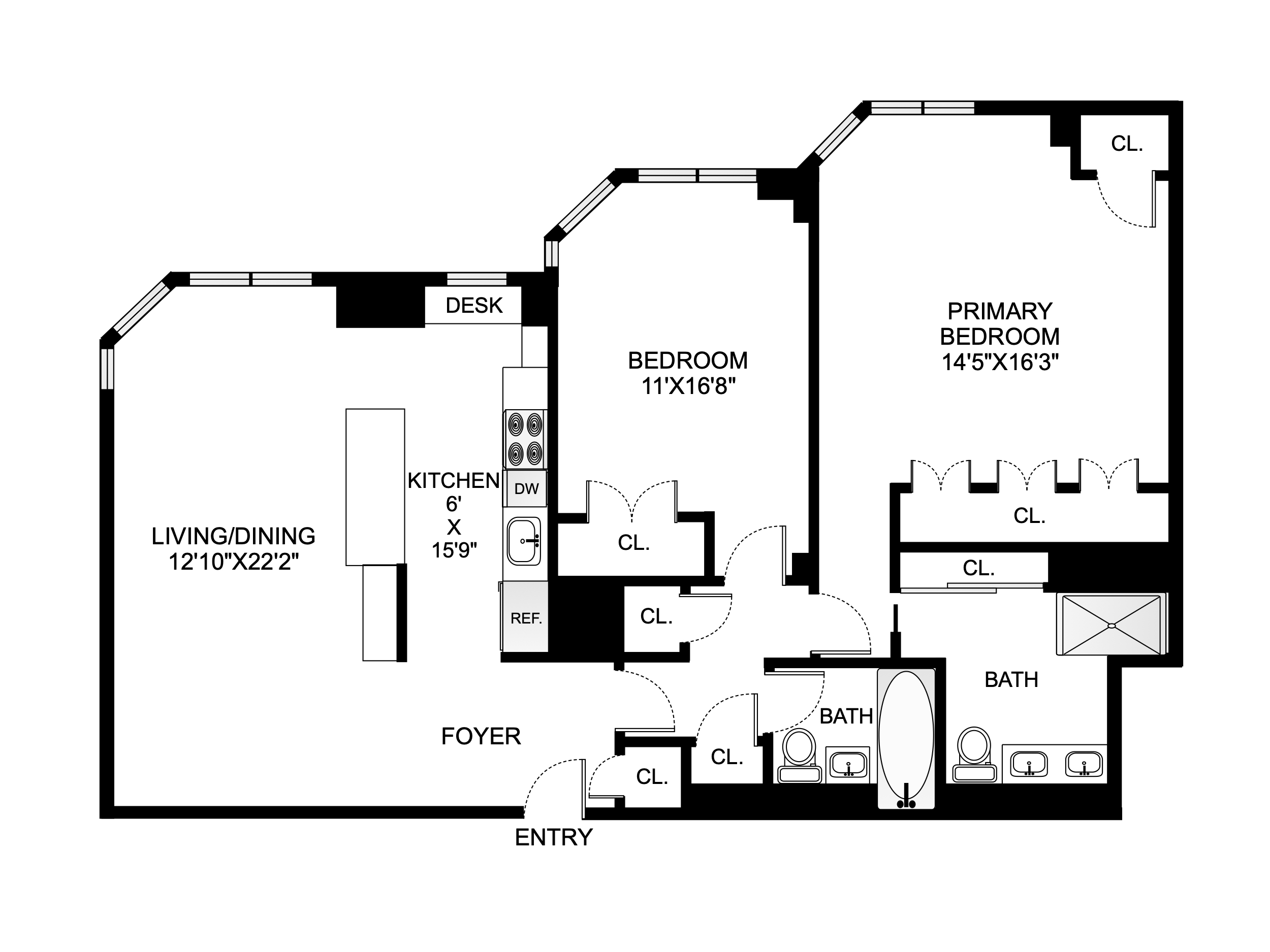 Floorplan for 176 East 77th Street, 2K