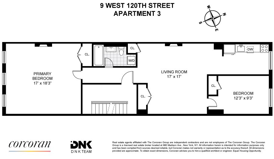 Floorplan for 9 West 120th Street, 3