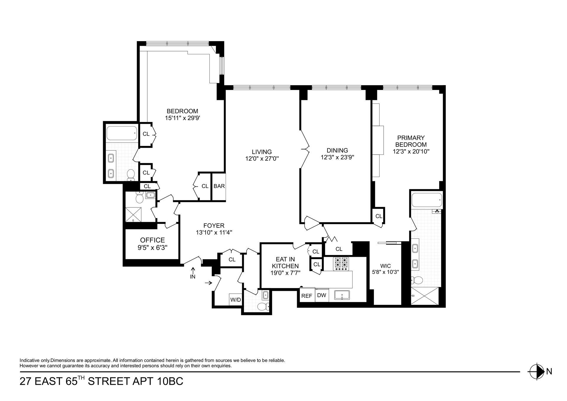 Floorplan for 27 East 65th Street, 10BC