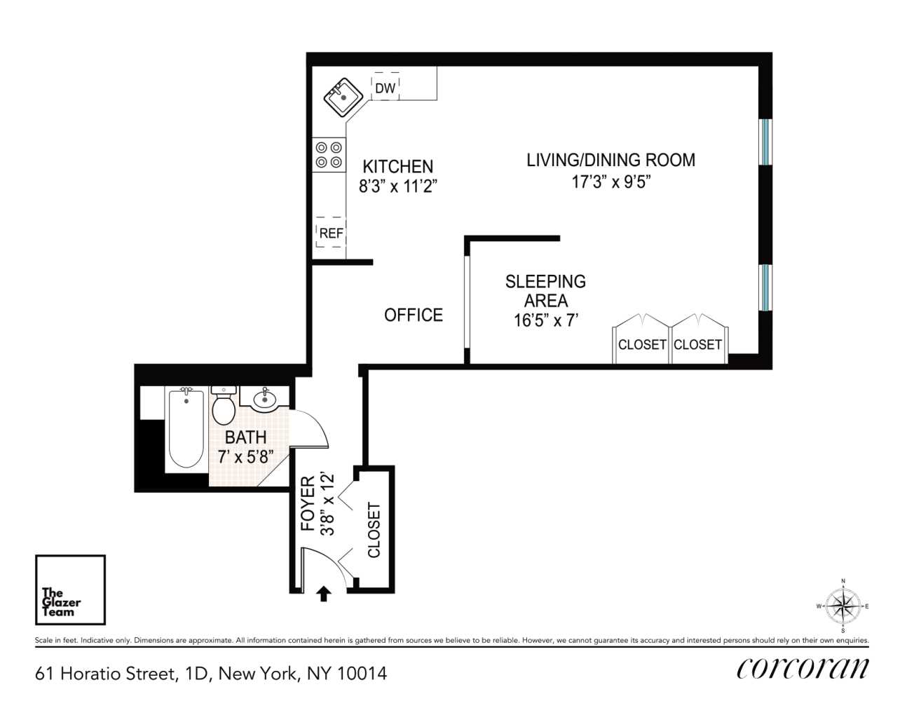 Floorplan for 61 Horatio Street, D