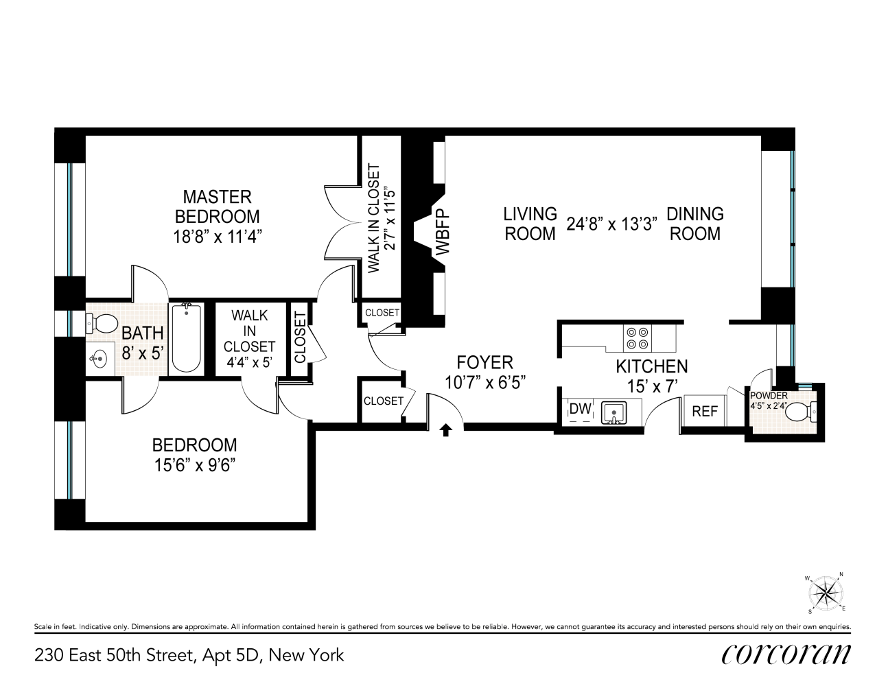 Floorplan for 230 East 50th Street, 6D