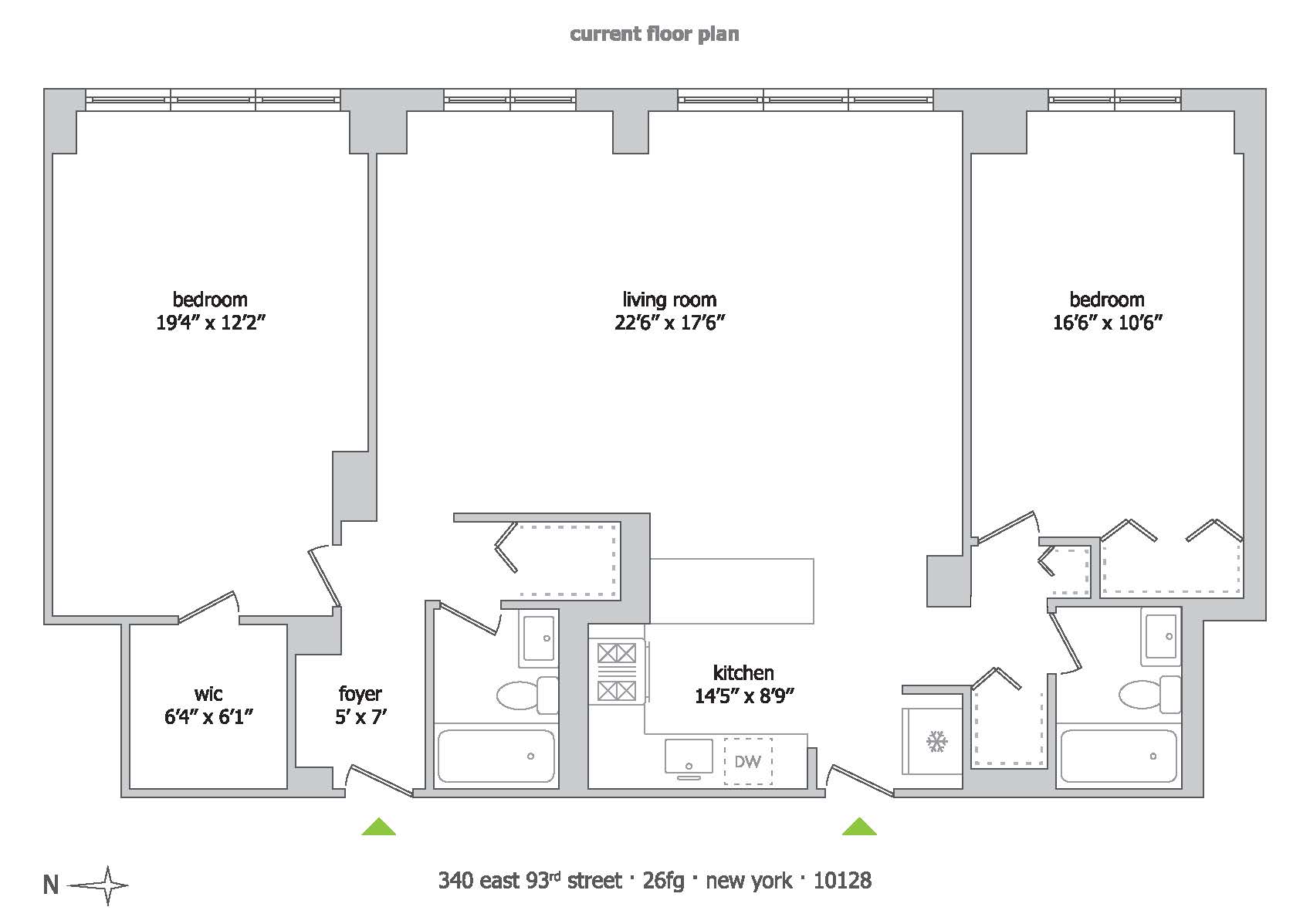 Floorplan for 340 East 93rd Street, 26FG