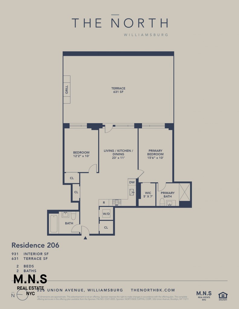 Floorplan for 526 Union Avenue, 206