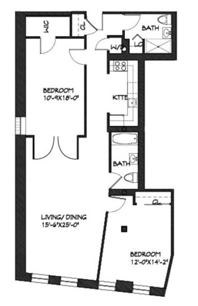 Floorplan for 264 Water Street, 5A