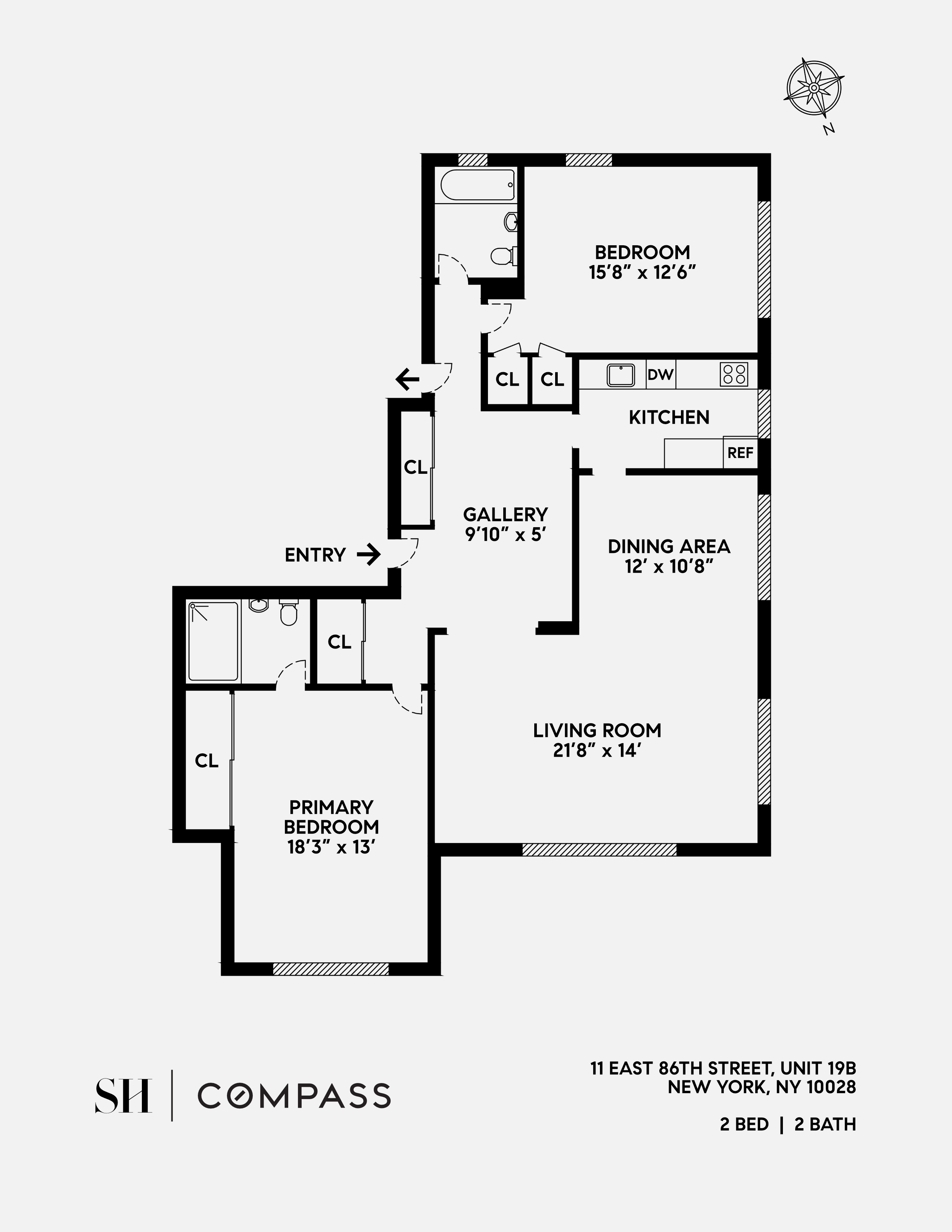 Floorplan for 11 East 86th Street, 19B