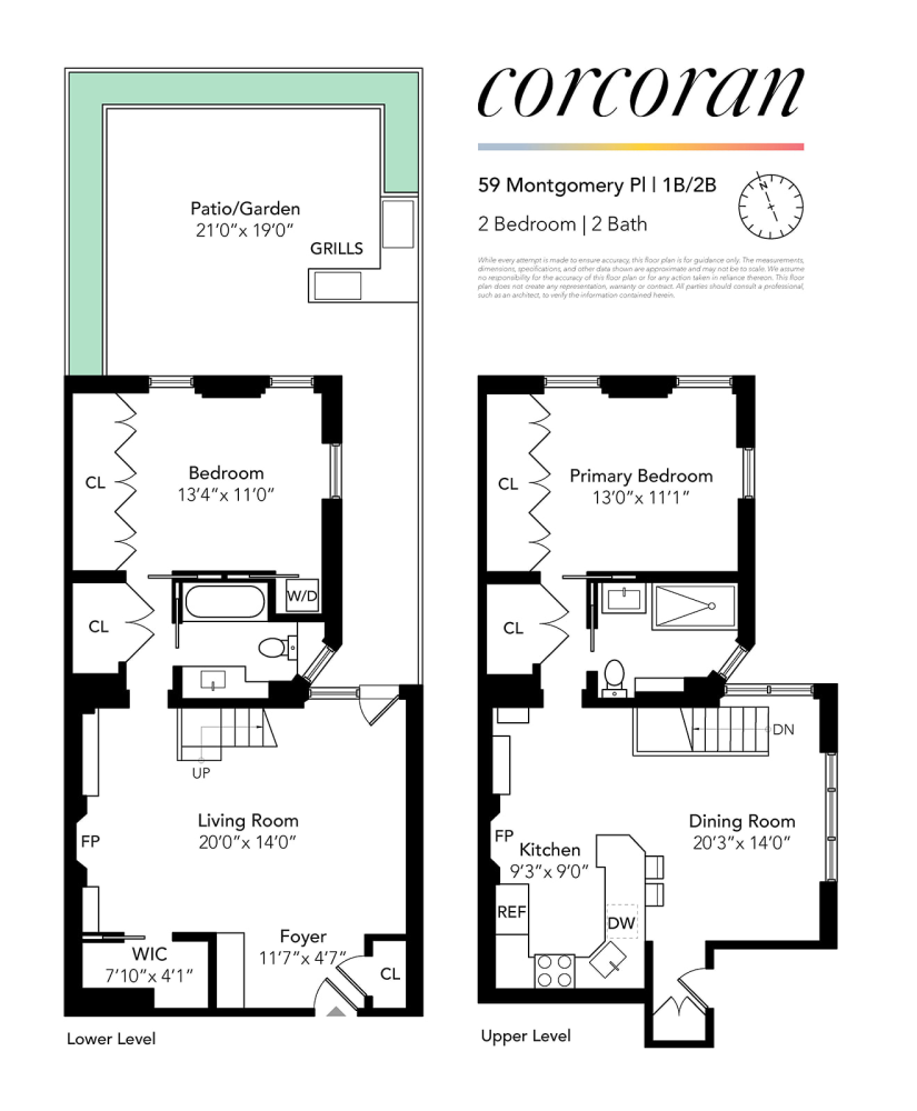 Floorplan for 59 Montgomery Place, 1B/2B