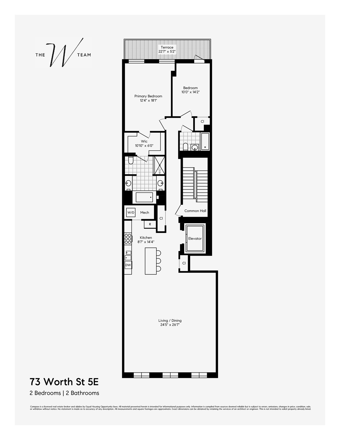 Floorplan for 73 Worth Street, 5E