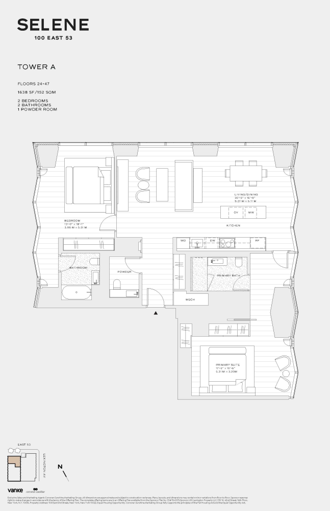 Floorplan for 100 East 53rd Street, 34A