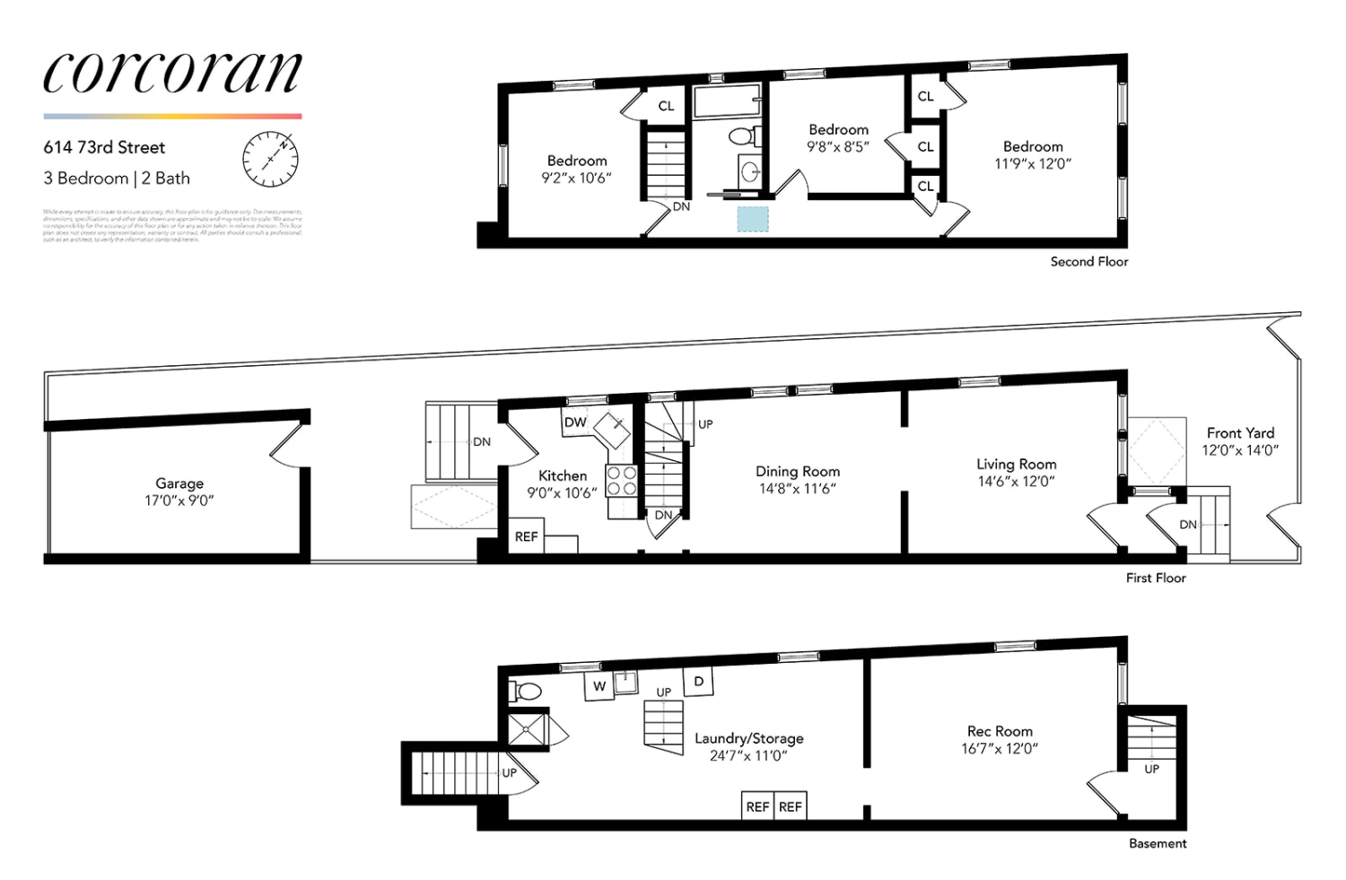 Floorplan for 614 73rd Street