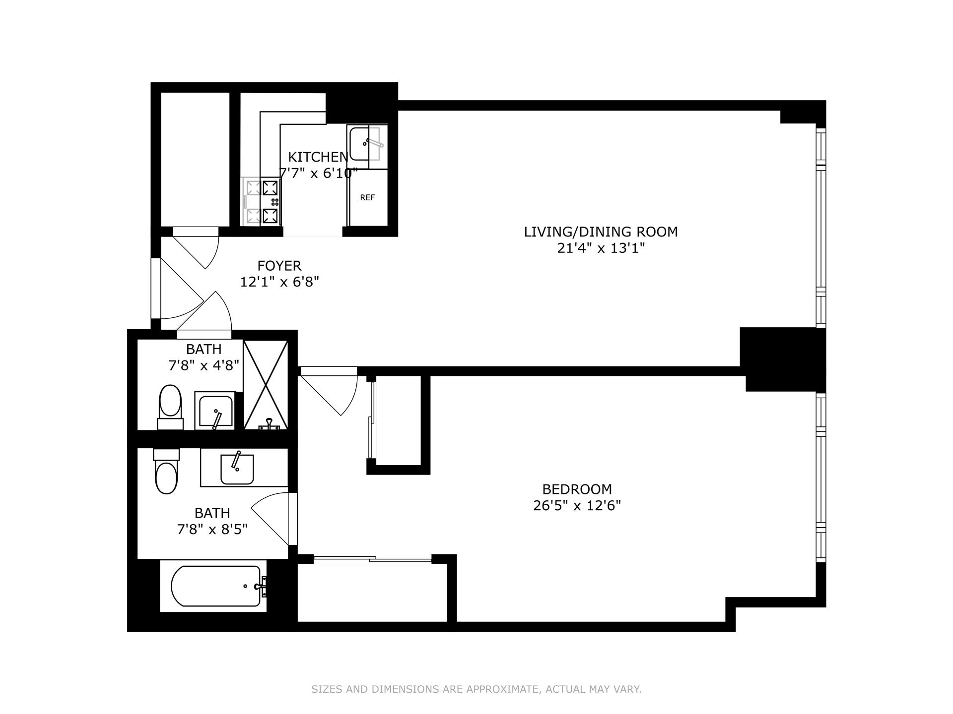 Floorplan for 1 Central Park, 306