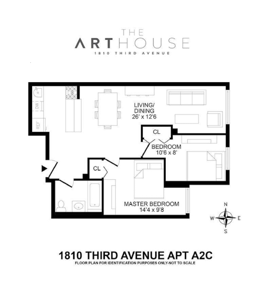 Floorplan for 1810 3rd Avenue, A2C