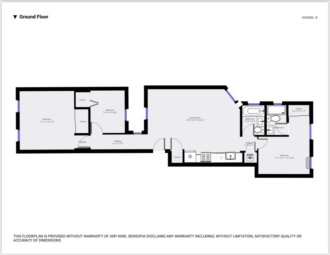 Floorplan for 258 West 17th Street, 3-A