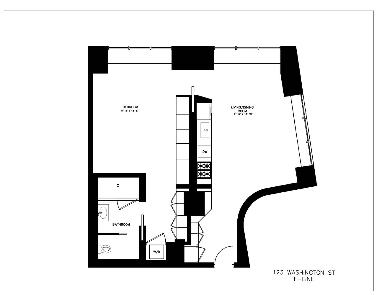 Floorplan for 123 Washington Street, 25F