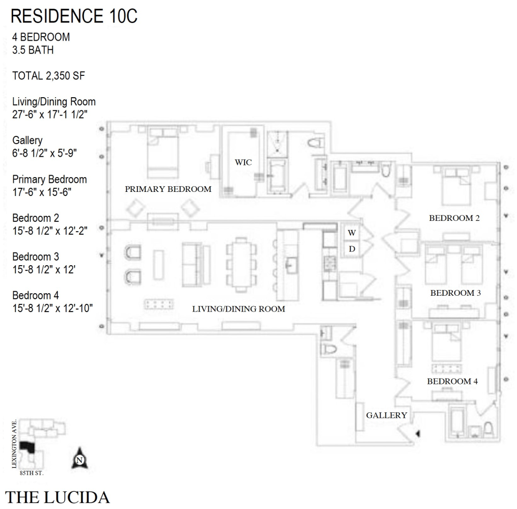 Floorplan for 151 East 85th Street, 10C