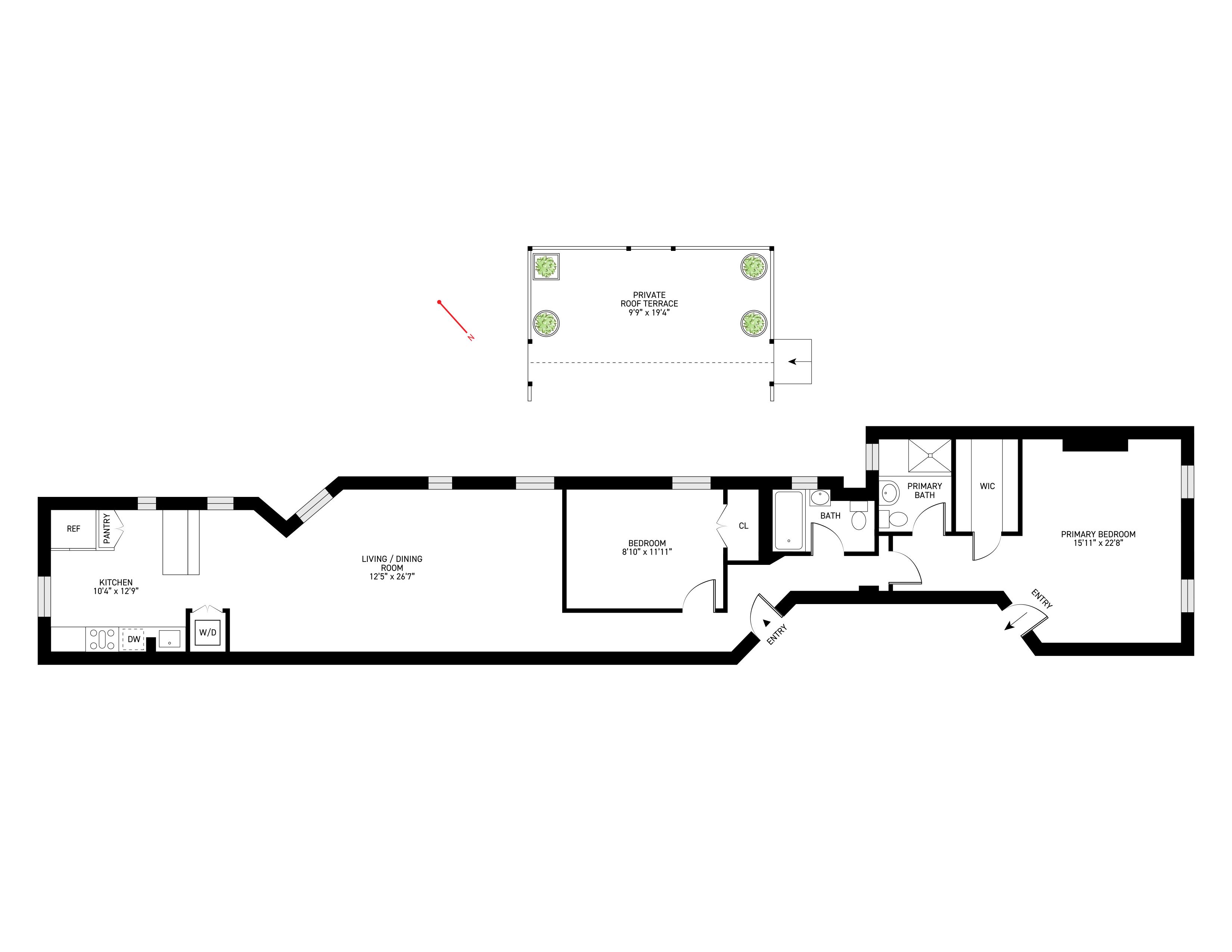 Floorplan for 210 West 85th Street, 5-W