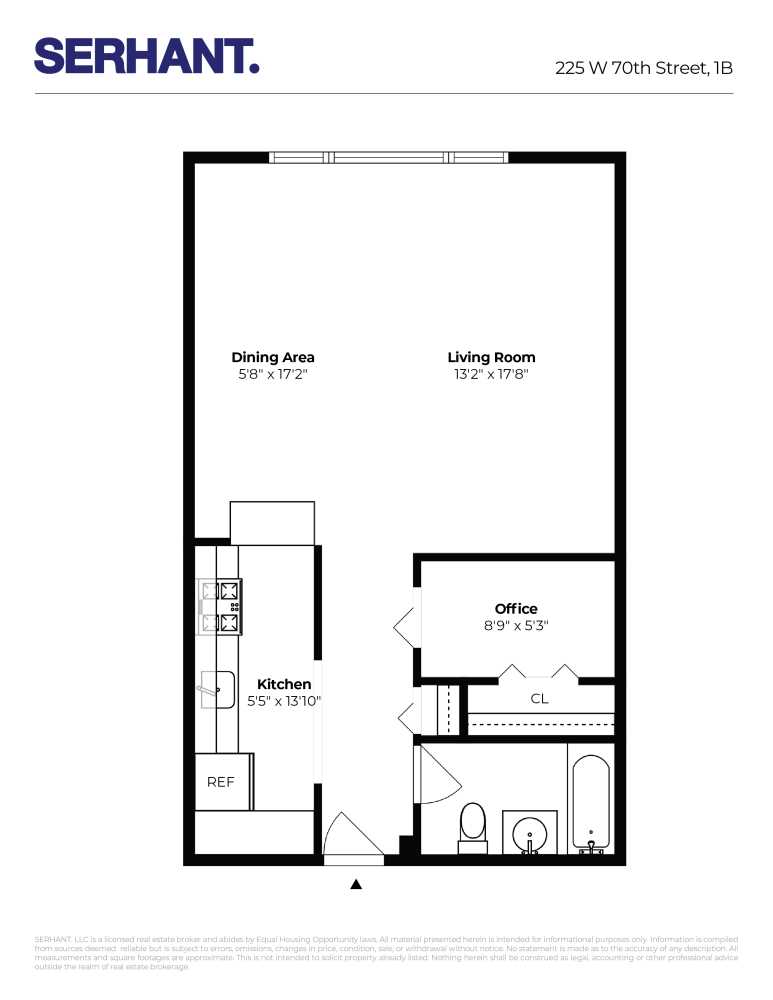 Floorplan for 225 West 70th Street, 1B