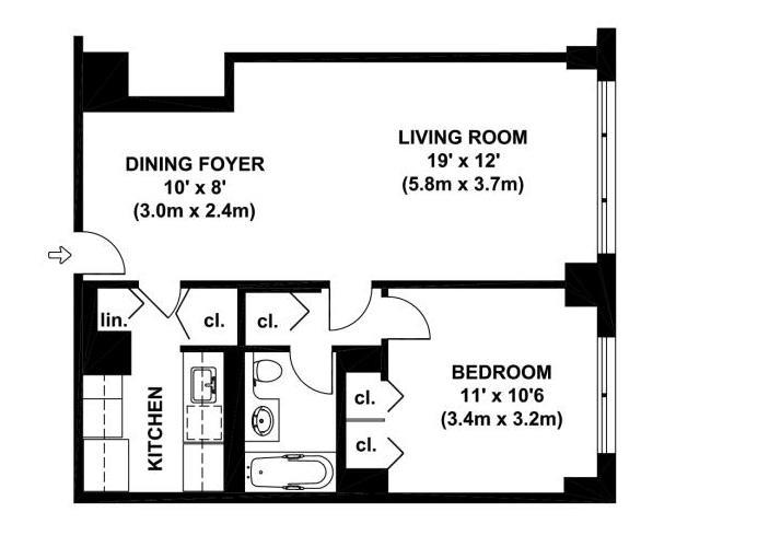 Floorplan for 345 East 80th Street, 18-L