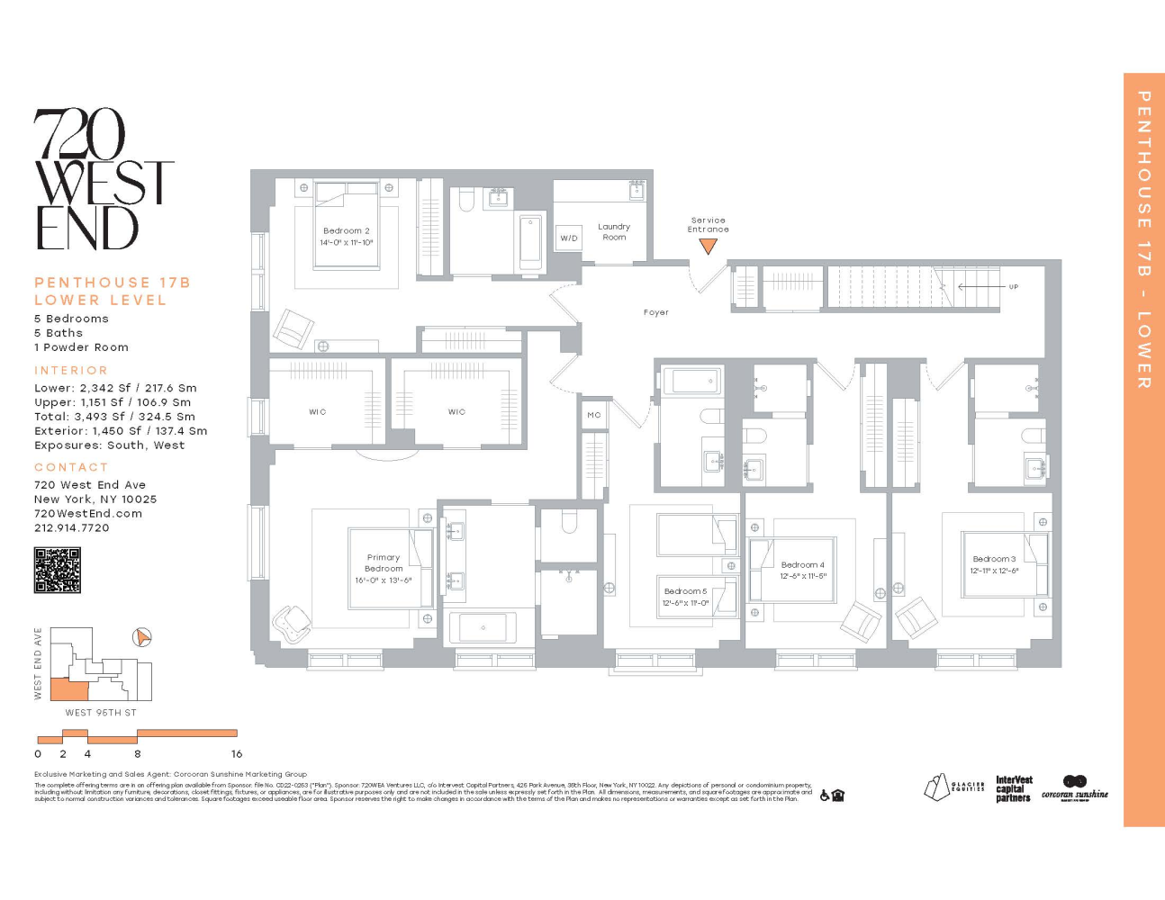 Floorplan for 720 West End Avenue, PH17B