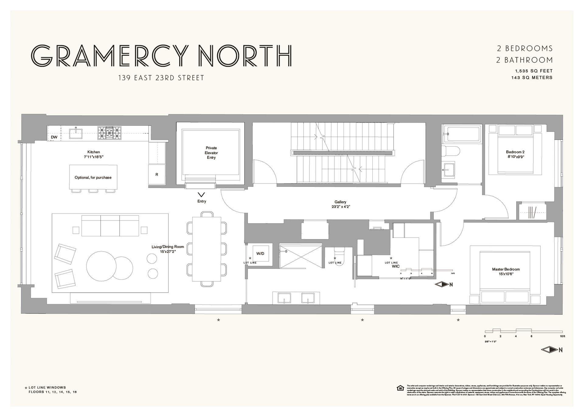 Floorplan for 139 East 23rd Street, 14