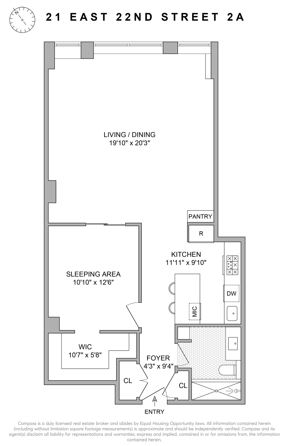 Floorplan for 21 East 22nd Street, 2A