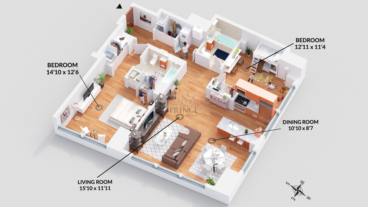 Floorplan for 88 Greenwich Street, 809