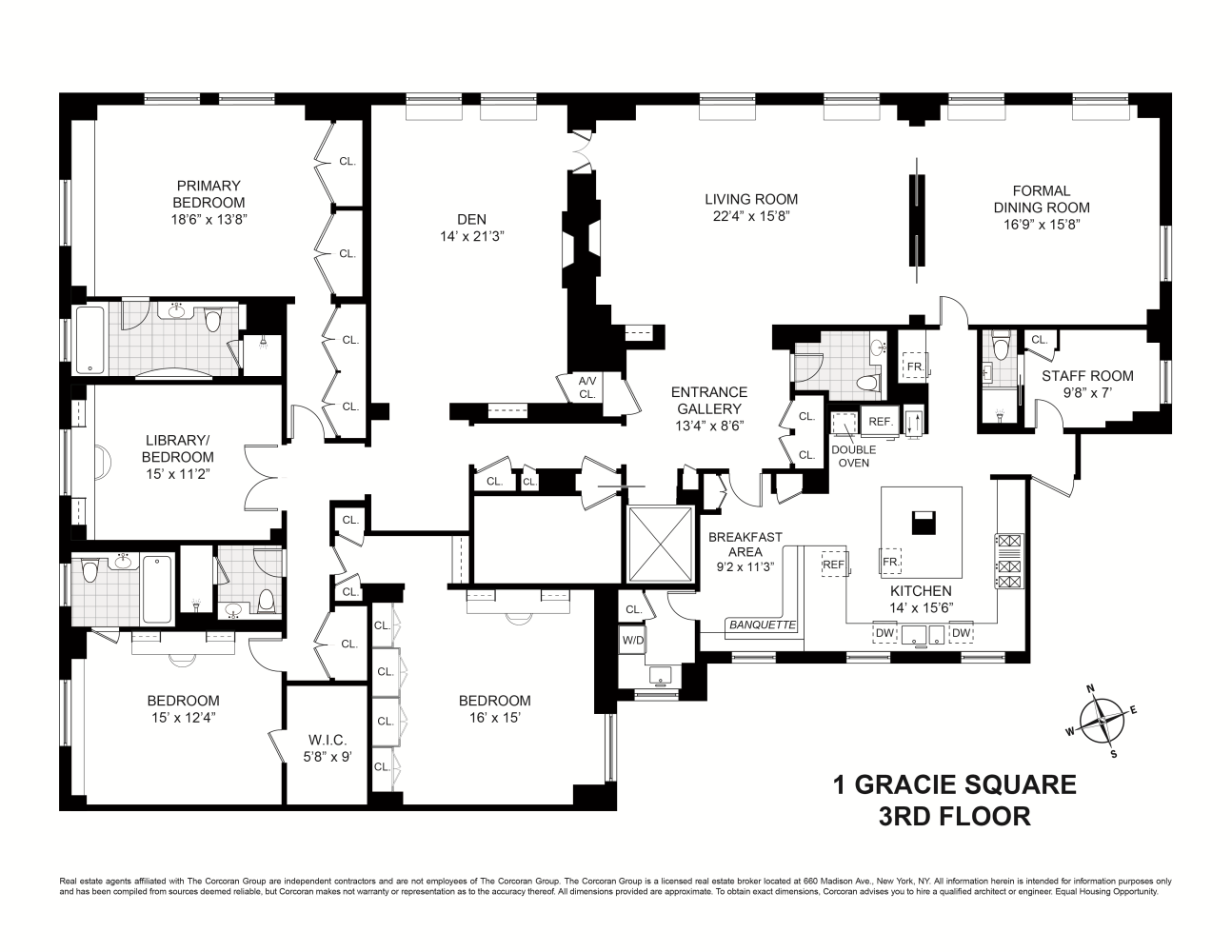 Floorplan for 1 Gracie Square, 3