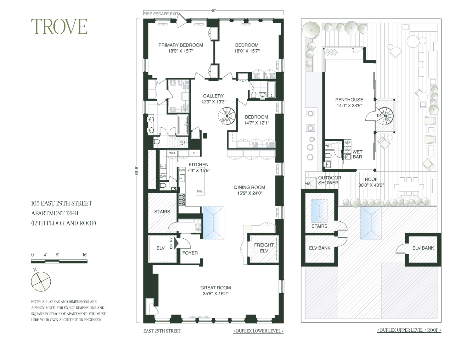 Floorplan for 105 East 29th Street, 12PH