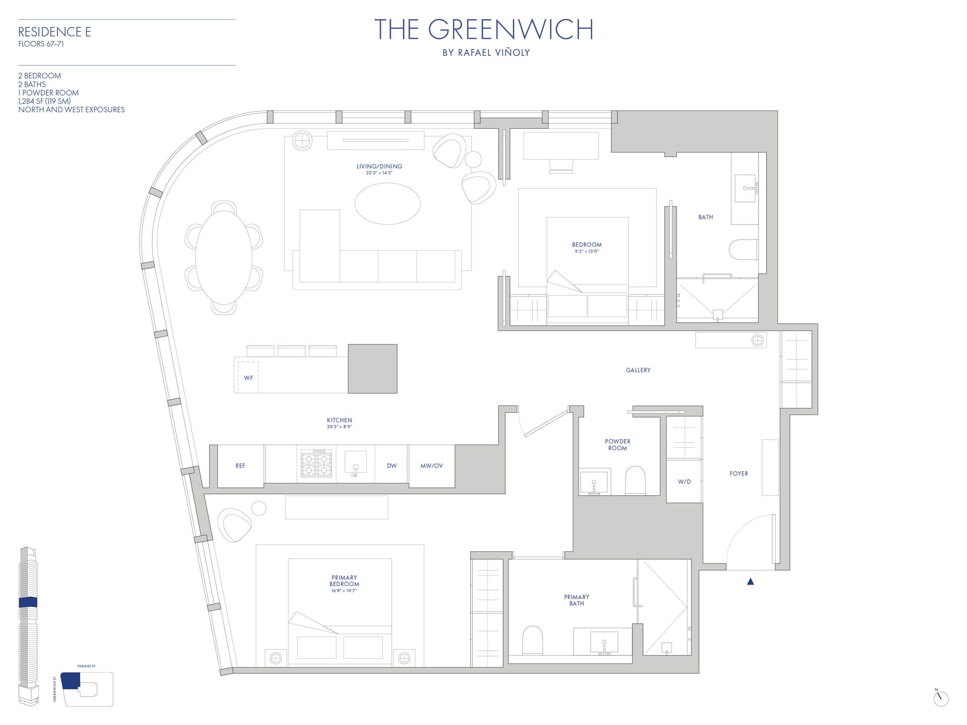 Floorplan for 125 Greenwich Street, 67E