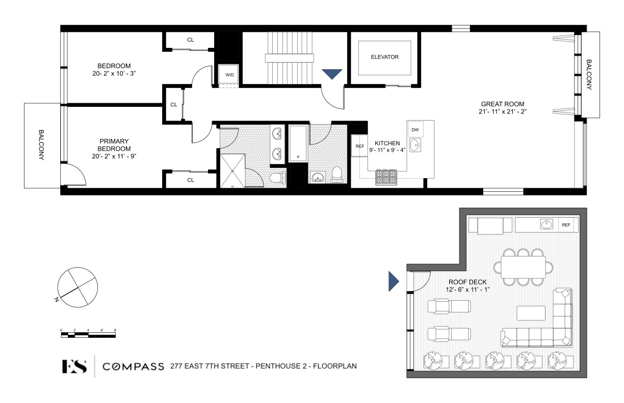 Floorplan for 277 East 7th Street, PENTHOUSE