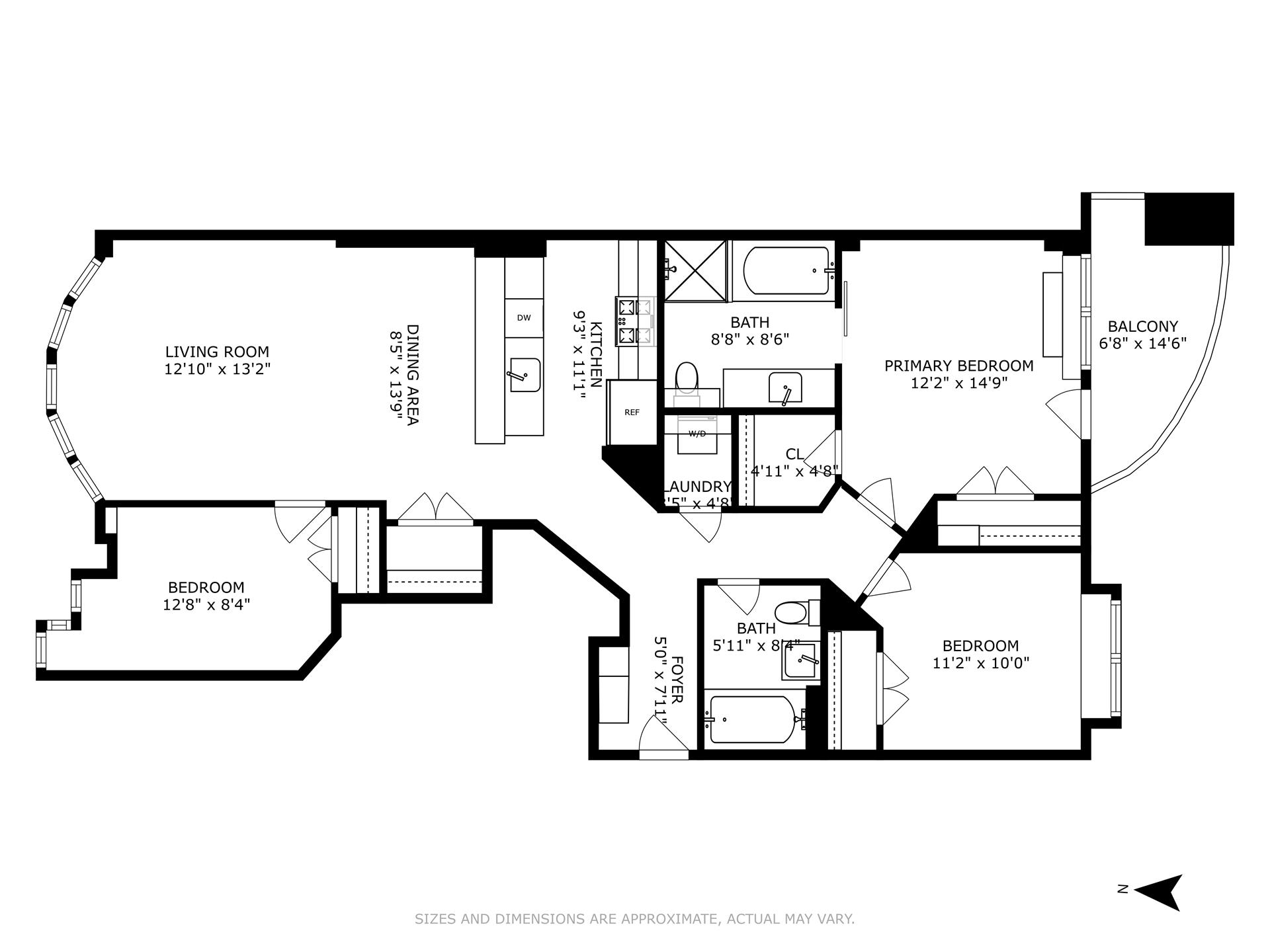 Floorplan for 20 Bayard Street, 9D