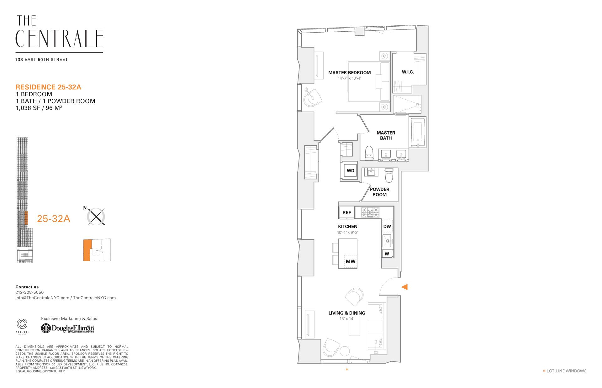 Floorplan for 138 East 50th Street, 26A