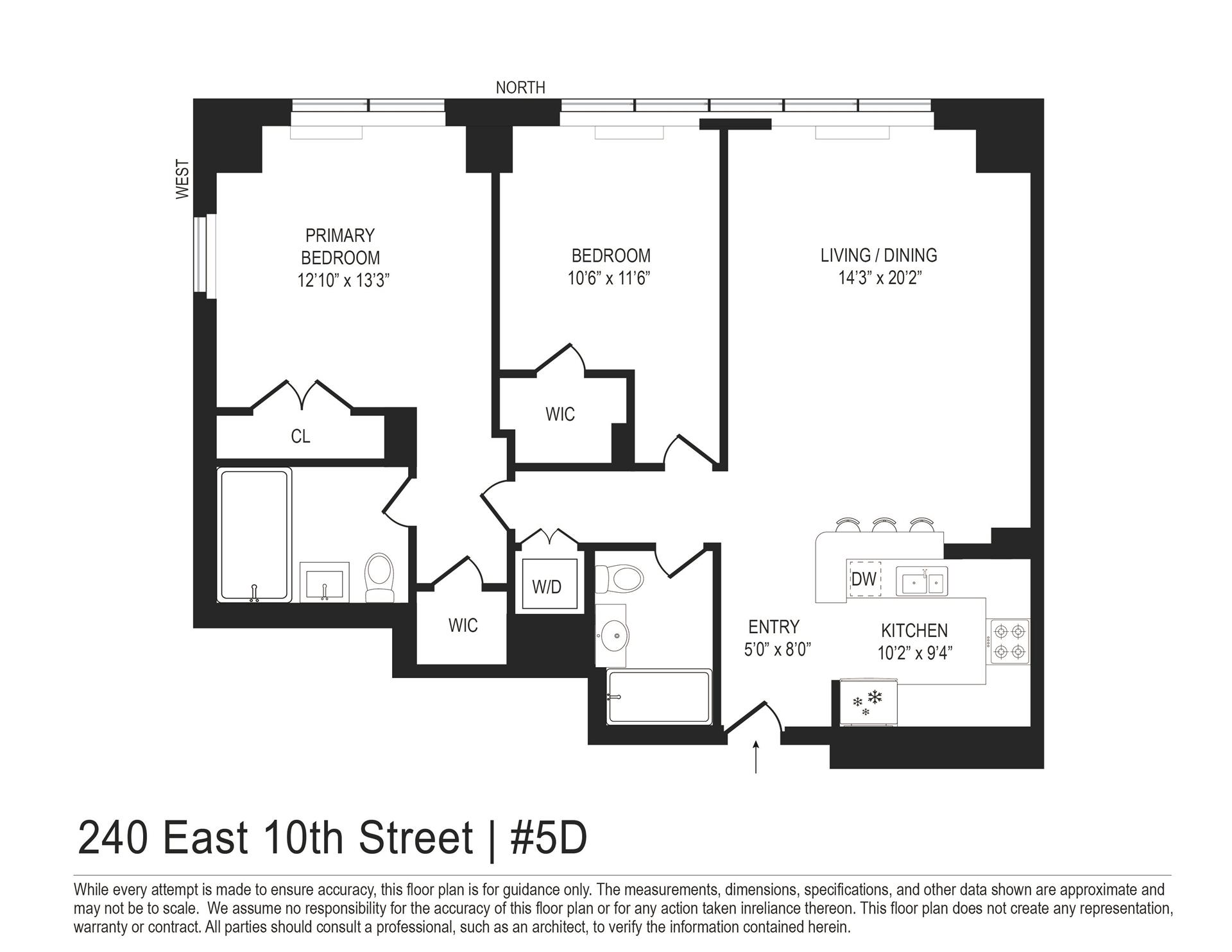 Floorplan for 240 East 10th Street, 5D